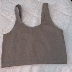 olive genre ribbed tank top!